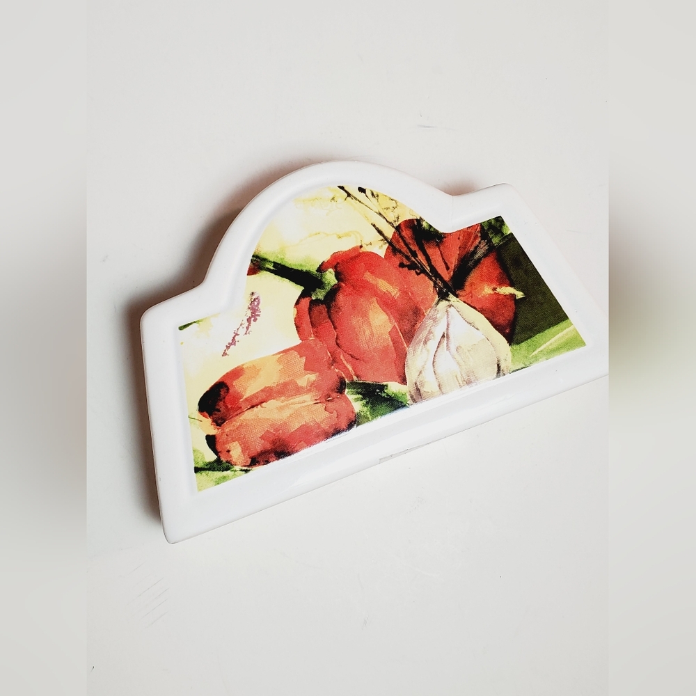 Gourmet Du Village Pumkin And Squash Ceramic Fall Thanksgiving Napkin Holder